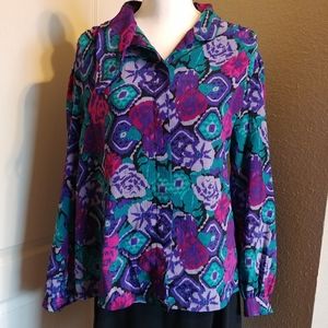 Jeri Marque Adjustable Collar Blouse